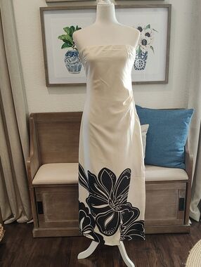NEW House of Harlow Satin Strapless Maxi Dress Size S